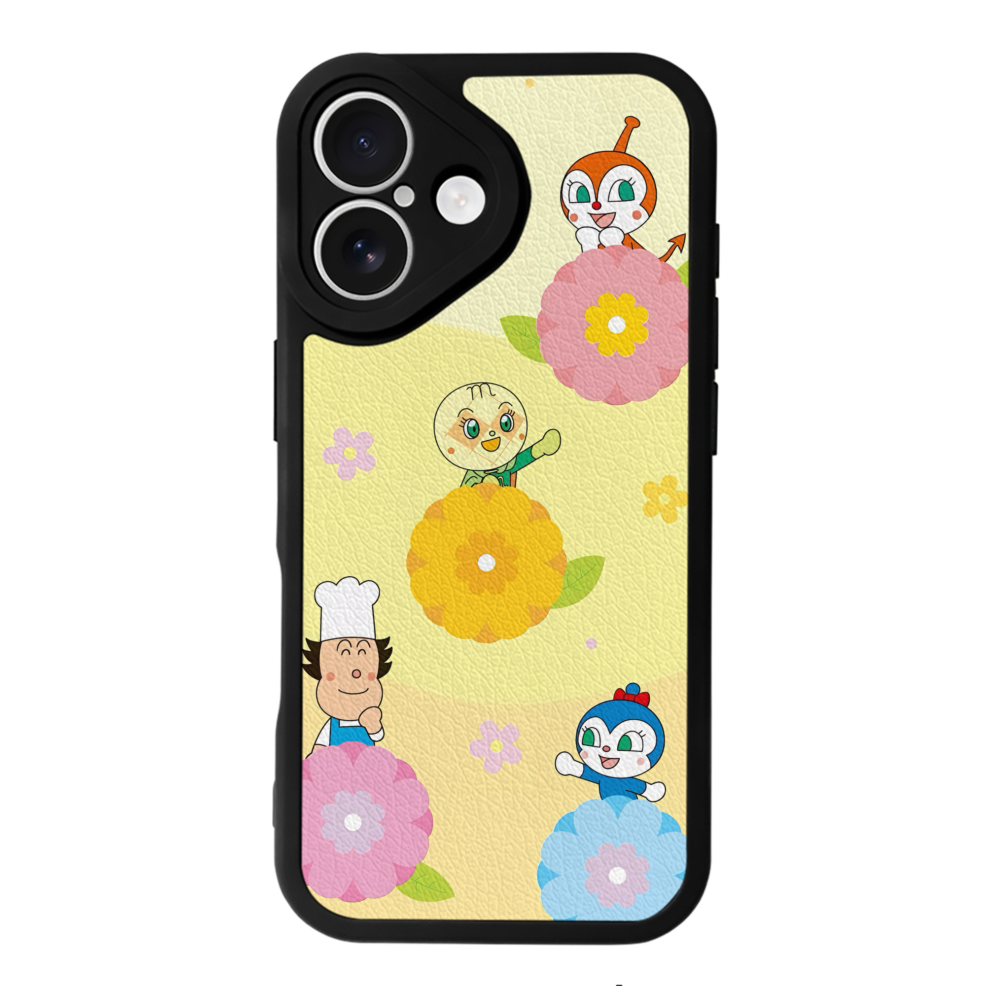 （画像用） アンパンマン Anpanman 【iPhone 16シリーズ対応】シリコンスマホケース（レザー調） 材質：シリコン